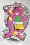 Barney Cake Pan 1993 Wilton Purple Dinosaur Tin Mold Happy Birthday New. Fixed Price $15.89.