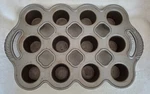 Nordic Ware Cast Aluminum Petite Popover Pan 1/4 Cup Each 12 Cavity. Fixed Price $19.00.