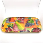 Keswick Fiberglass Vintage Serving Tray Mcm Fruit Grapes Cherries Made Uk. Fixed Price $24.99.