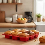 Non-stick Silicone Mini Loaf Pan 12 Cavities For Creative Baking Adventures. Fixed Price $19.91.