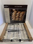 Nifty Heavy Duty Three-tier Oven Rack Folds Flat For Easy Storage- Never Used. Fixed Price $13.45.