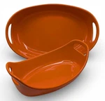 Rachael Ray Bubble & Brown Oven Orange Stoneware 2 Piece Set 1.5 Quart. Fixed Price $44.95.