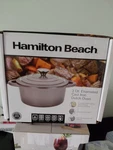 New Hamilton Beach 3 Qt. Enamored Cast Iron Dutch Oven, Gray. Fixed Price $45.49.