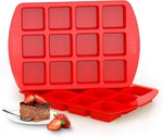 Silivo Silicone Brownie Pan With Dividers Pack 12-CAVITY Cup, Red. Fixed Price $20.99.