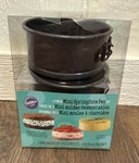 Wilton 3-PIECE Mini Springform Pan Set 4 Inch Diameter Dishwasher Safe. Fixed Price $16.00.
