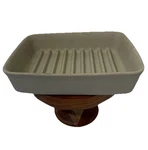 Pampered Chef Ridged Baker Stoneware Bacon Dish Pan 9" X 6.75" 1.75" 2194 Usa. Fixed Price $15.80.