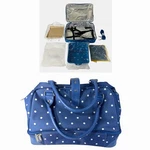 Temp-tations By Tara Thermal Insulated Food Carrier Blue Polka Dot Tote 2 Tier. Fixed Price $29.99.