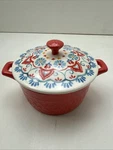 Pioneer Woman Individual Mini Casserole - 14.4 Oz Mazie Red Blue Floral. Fixed Price $12.58.