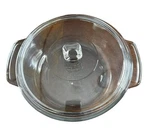 Anchor 9 INCH/230MM Dia. Qt 2L Clear Casserole Dish & Lid Usa. Fixed Price $12.09.