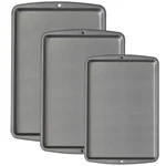 Wilton Premium Non-stick Cookie Sheet Pan 3-PIECE Bakeware Set Kitchen Baking. Fixed Price $23.19.