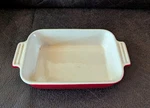 Creuset 7X5 Baking Dish Rectangle Cherry Red Stoneware Bakeware. Fixed Price $20.99.