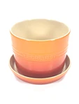 Le Creuset Stoneware 14CM Herb Planter With Tray Nwt Flame Orange (volcanique). Fixed Price $78.00.