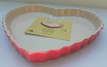 Le Creuset Stoneware Heart Pie Dish Cherry Red - 11.5 In. Fixed Price $49.00.