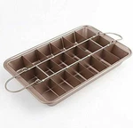 Techtongda 12"X7.9"18 Holes Brownie Pans W/dividers Carbon Steel Baking. Fixed Price $17.21.