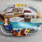 The Pioneer Woman Sweet Romance Blossoms Stoneware Nesting Baker Set W/lids. Fixed Price $29.59.
