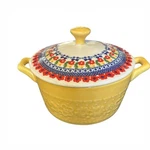 Pioneer Woman Dazzling Dahlias Mini Casserole Dish With Lid Stoneware Yellow. Fixed Price $15.00.