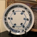 Iron Mountain Stoneware Martha's Flowers 10 5/8" Pie Baking Dish Plate Usa '88. Fixed Price $159.95.