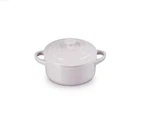 Le Creuset Stoneware 10CM Mini Cocotte Round Lavender Nwob (4 Pcs) 2 Lids Pots. Fixed Price $39.99.