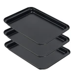 Small Baking Sheets For Oven, Shinsin 9.5 X 7.1 0.8 Inches, Black Set Of 3. Fixed Price $19.99.