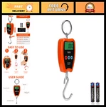 300KG Digital Crane Scale With Led Display - Mini Hanging For Garage, Farm. Fixed Price $39.99.