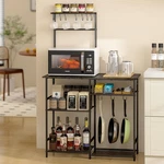 Rack 6 Tier Microwave Stand Adjustable Shelves Grey DAOU-MBJ01BT. Fixed Price $89.99.