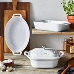 Staub Bakeware Set Gift Ceramic 9X9 Baking Dish With Lid Oval 4 Pc. Fixed Price $144.99.