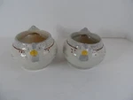 Temp-tations Old World 18OZ Chicken Soup Bowls Gray/ivory Lot Of 2. Fixed Price $29.99.