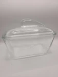Glasbake Clear Glass Bread/meatloaf Baking Dish With Wing Handle Lid J-805-14. Fixed Price $18.34.