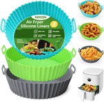 Pack Air Fryer Silicone Liners, 8INCH Medium, 3PCS: Blue+green+grey. Fixed Price $16.30.