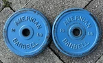 American Barbell 10 Lb Standard Weights Vintage Pair. Fixed Price $69.99.