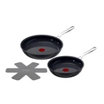 Tefal Jamie Oliver Enjoy Ceramic Frypan Set 24/28CM 2PCE W/pan Protector. Fixed Price $113.32.