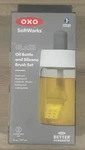 Oxo Softworks Glass Oil Bottle & Silicone Brush Set 8OZ Dishwasher Safe New. Fixed Price $21.15.
