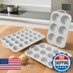 Vnray 3PCS Silicone Muffin Pan 6, 12 And 24 Cup With Metal Frame, Non Stick Jumb. Fixed Price $48.72.