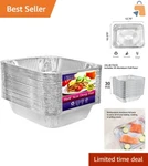 Extra Sturdy Disposable Aluminum Bakeware - 30 Pack 9X13 Chafing & Cooking Trays. Fixed Price $43.16.