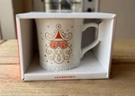 Creuset Stoneware Noel Christmas Collection Gold Santa Decal Mug 14 Oz. Fixed Price $24.99.