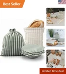 Beautiful Linen Bag Set And Proofing Cover For Homemade Sourdough Bread.... Fixed Price $26.00.