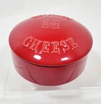 Gourmet Village Cheese Red Brie 2 Pc Porcelain Warming Serving Dish Fromage Glos. Fixed Price $11.04.