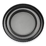 Tosnail Set Of 3 Non-stick Round Quiche Pan, 8 Inch, 10 12 Black. Fixed Price $26.50.