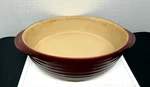 Pampered Chef New Traditions Round Baker- Cranberry Color 8" Diameter. Fixed Price $17.50.