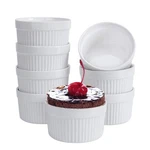6 Oz Set Of 8, Creme Brulee Ramekins, Souffle Dishes, Oven Safe Porc.... Fixed Price $29.02.