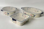 Temp-tations Casserole Dish Set: Qt Oval Baker, 2 ROUND,8X8,CONFETTI K60438. Fixed Price $64.72.