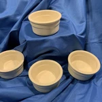 Lot Of 4 Cermer Ramekins Ceramic Ivory Baking Oz Cup 3.5INCH Diameter. Fixed Price $10.99.