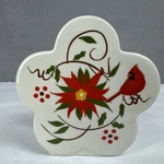Temptations Red Cardinal Winter Whimsy Ceramic Napkin Holder Christmas. Fixed Price $12.95.