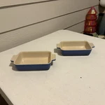 Le Creuset Harmonic Blue 18CM Rectangular Stoneware Baking Dishes Of 2. Fixed Price $49.50.