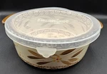 Temp-tations By Tara Old World Brown/beige 1QT Round Bowl With Lid. Fixed Price $18.00.