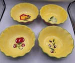 Temp-tations By Tara 4 Pc Cucina 7" Soup/salad Bowls. Vgc. Fixed Price $35.62.