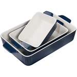 Kook Ceramic Casserole Dish Set, Large Lasagna Pan Deep For Oven, 3-PIECE Baking. Fixed Price $58.43.