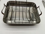 Calphalon 16 Stainless Steel Roasting Pan W/rack Guc. Fixed Price $39.99.
