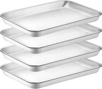 4 Pieces Baking Pan Tray, Cekee Stainless Steel Small Cookie Sheets For. Fixed Price $38.03.