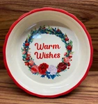 Pioneer Woman Holiday Christmas Pie Plate Warm Wishes 9" Stoneware Dish. Fixed Price $24.95.